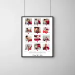 Personalized Couple Memory Collage Frame – Multi Photo Love Story Grid Frame
