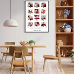 Personalized Couple Memory Collage Frame – Multi Photo Love Story Grid Frame