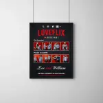 LOVEFLIX Gallery Frame – Personalized Netflix Style Couple Photo Collage