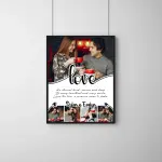 Minimal Love Couple Frame – Personalized Romantic Photo Collage with Quote