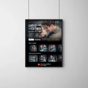 LOVEFLIX Premium Frame – Personalized Netflix Style Love Story Dashboard