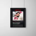 LOVEFLIX Couple Frame – Personalized Netflix Style Love Story Photo Frame