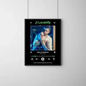 Lovetify Music Frame – Personalized Spotify Style Couple Photo Frame