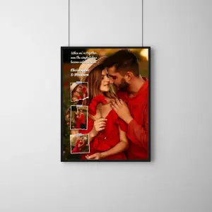 Romantic Memory Collage Frame – Personalized Love Story Photo Frame