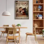 Best Couple Newspaper Frame – Personalized Vintage Love Story Poster