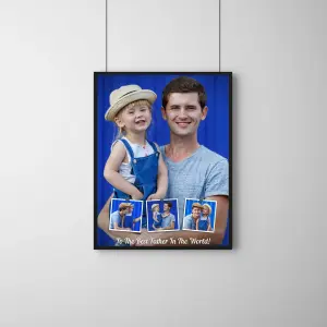 Best Father in the World Frame – Personalized Father & Daughter Photo Gift