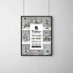 Father Appreciation Collage Frame – Personalized Premium Memory Frame for Dad