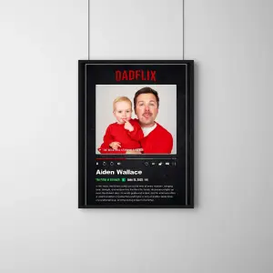 DADFLIX Frame – Personalized Netflix Style Father Story Photo Frame