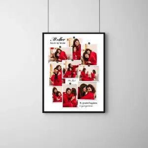 Mother Heroine Collage Frame – Personalized Mom Memory Photo Gift