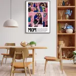 MOM Magazine Style Collage Frame – Personalized Mother Memory Photo Gift