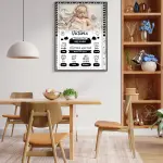 Minimalist Baby Birth Details Frame | Personalized Newborn Keepsake with Name & Stats