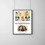 Favorite Heroine Mom Frame – Personalized Mother Memory Collage Gift