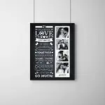 Personalized Couple Timeline Frame – Love Story Collage with Dates & Memories