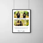 Minimal Couple Photo Frame – Personalized Romantic Memory Frame with Love Quote