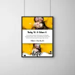 Personalized Couple Love Frame – Modern Photo Collage with Custom Message & Date
